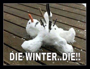 stabbed snowman
