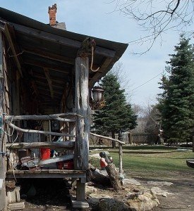 edge of porch