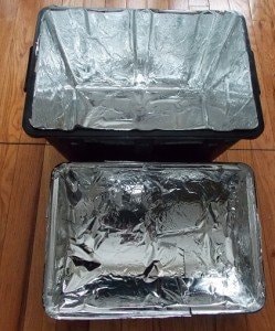 Mylar lined chest.