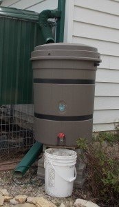 5 gallon bucket with rain barrel